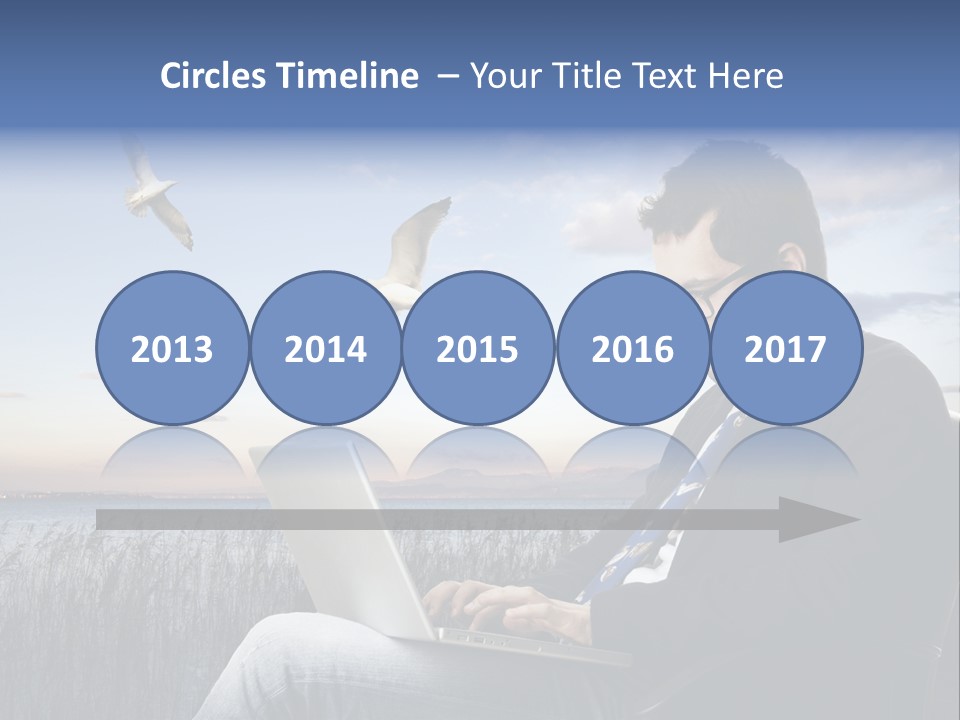 Businesspeople Sunset Thoughtful PowerPoint Template