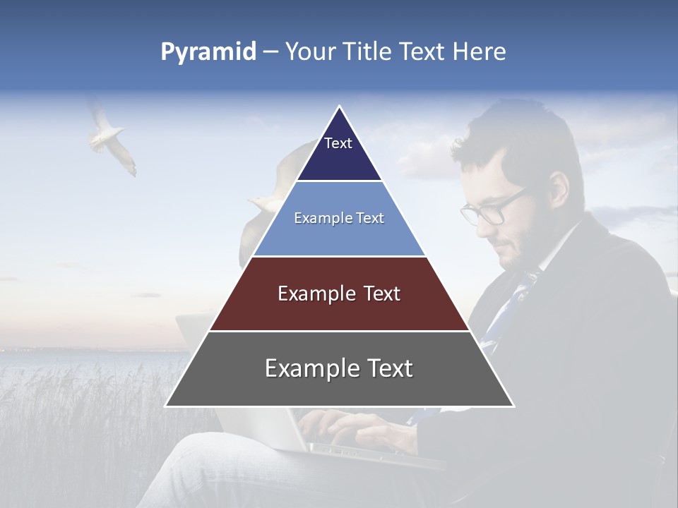 Businesspeople Sunset Thoughtful PowerPoint Template