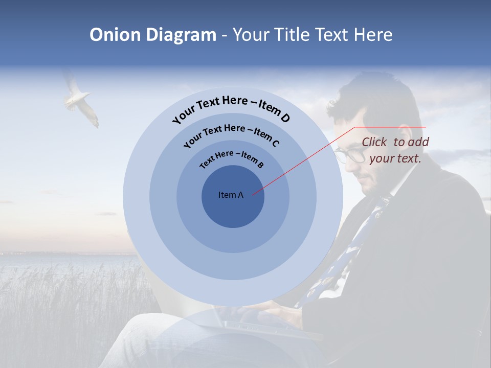 Businesspeople Sunset Thoughtful PowerPoint Template