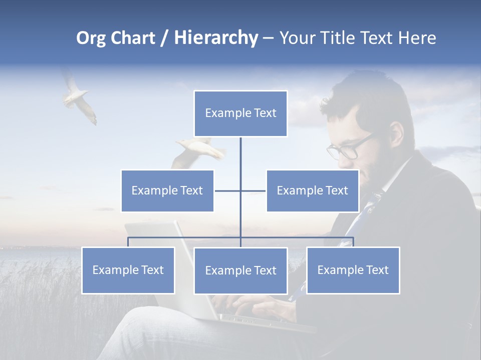 Businesspeople Sunset Thoughtful PowerPoint Template
