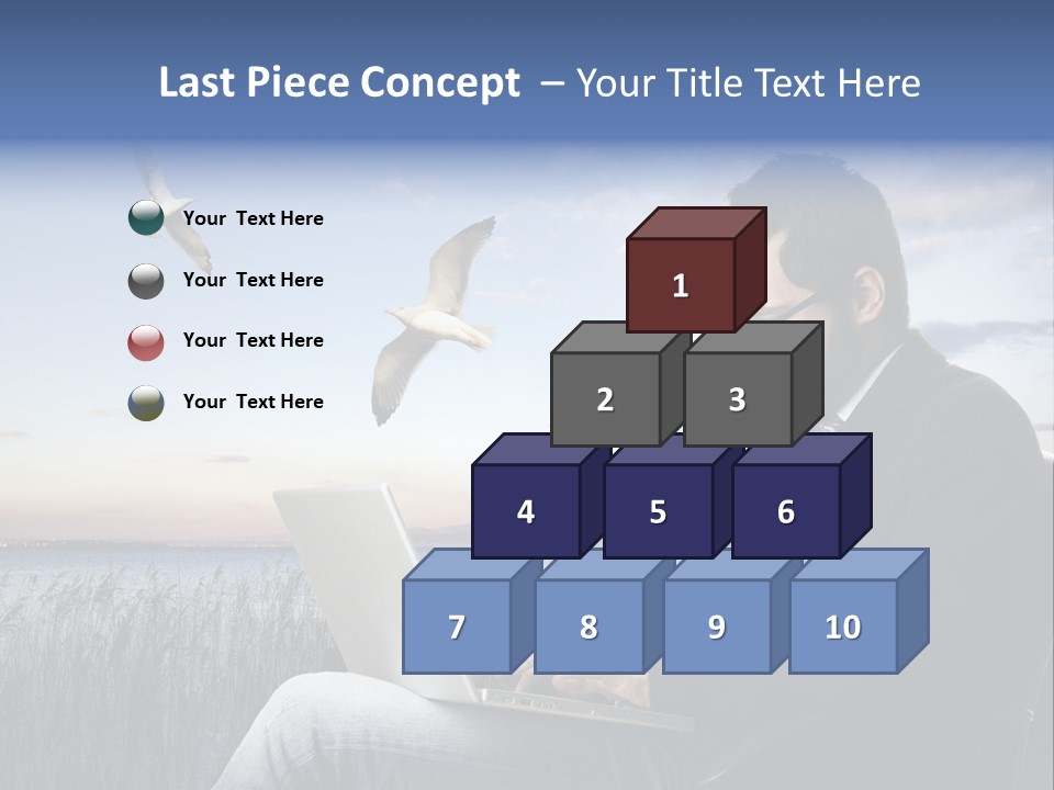 Businesspeople Sunset Thoughtful PowerPoint Template