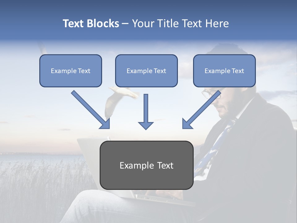Businesspeople Sunset Thoughtful PowerPoint Template