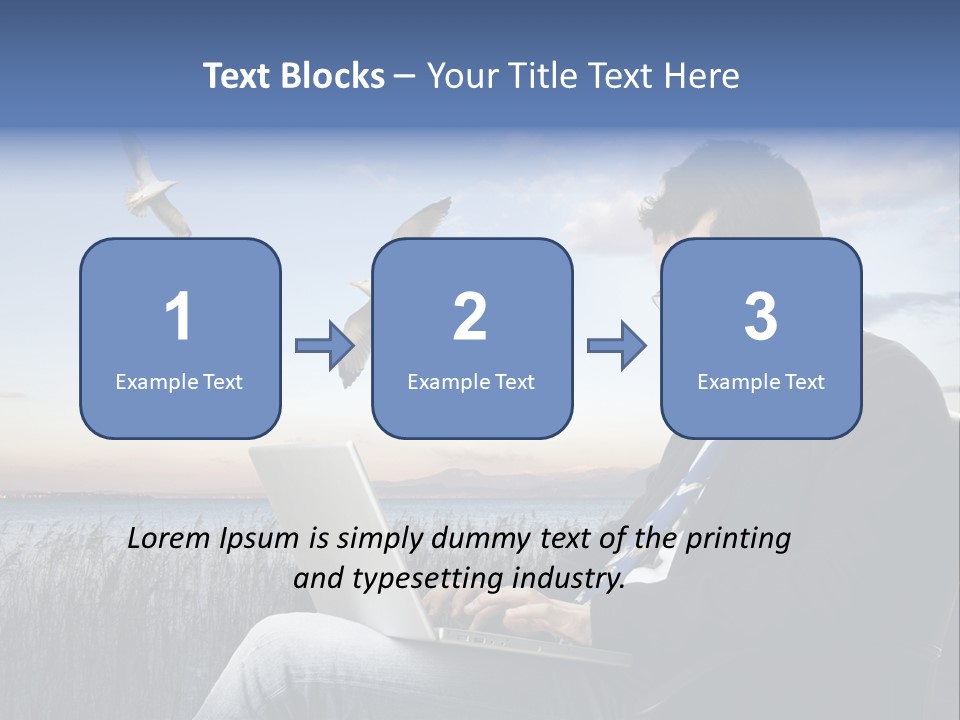 Businesspeople Sunset Thoughtful PowerPoint Template