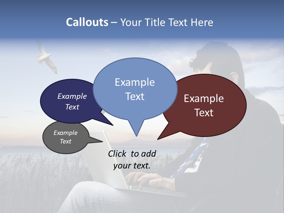 Businesspeople Sunset Thoughtful PowerPoint Template