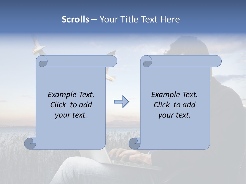 Businesspeople Sunset Thoughtful PowerPoint Template