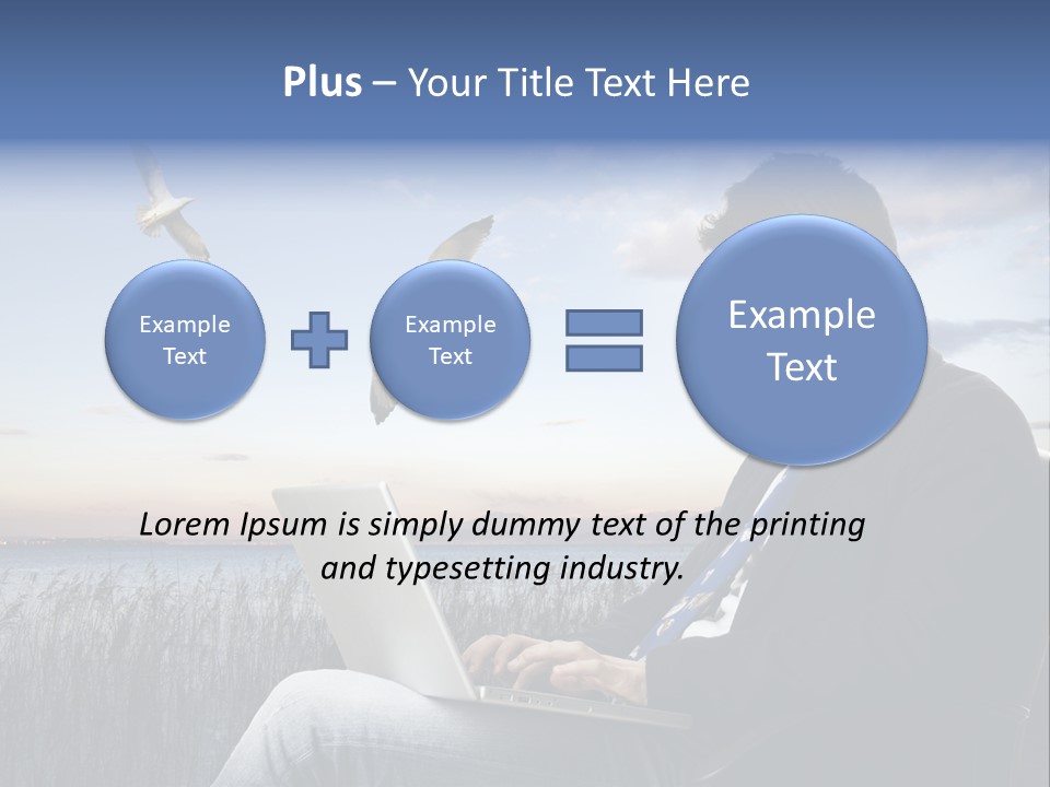Businesspeople Sunset Thoughtful PowerPoint Template