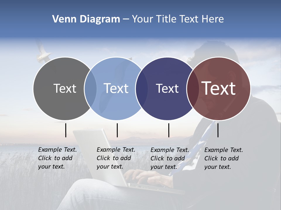 Businesspeople Sunset Thoughtful PowerPoint Template