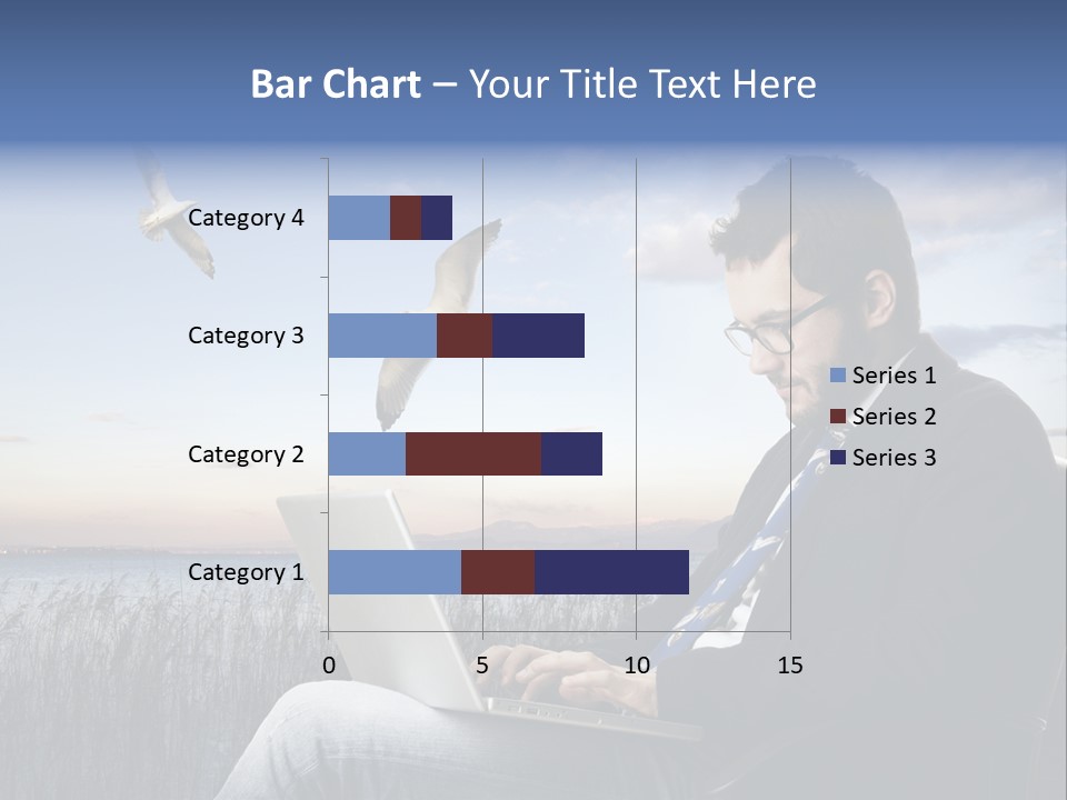 Businesspeople Sunset Thoughtful PowerPoint Template