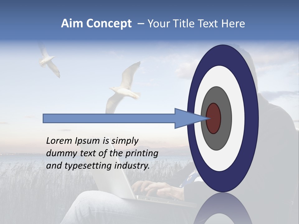 Businesspeople Sunset Thoughtful PowerPoint Template