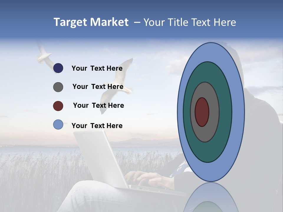 Businesspeople Sunset Thoughtful PowerPoint Template