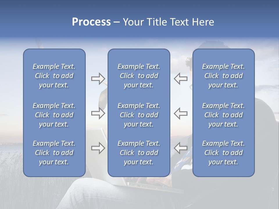 Businesspeople Sunset Thoughtful PowerPoint Template