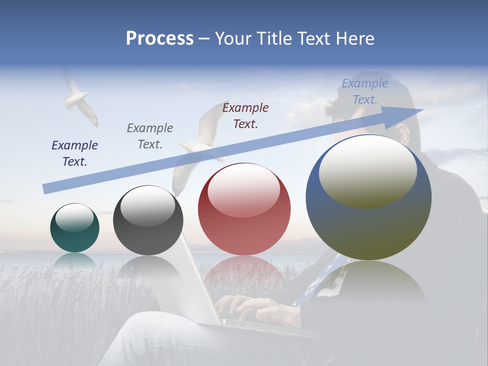 Businesspeople Sunset Thoughtful PowerPoint Template