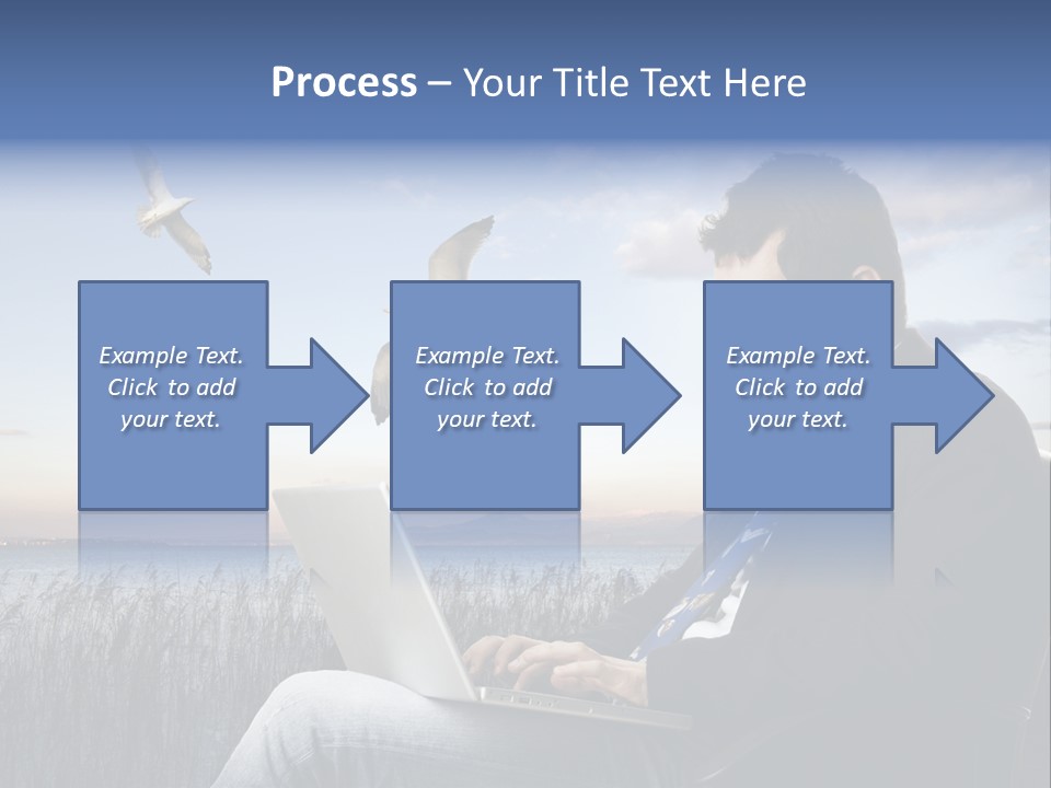 Businesspeople Sunset Thoughtful PowerPoint Template