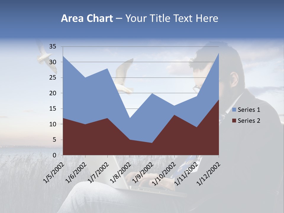 Businesspeople Sunset Thoughtful PowerPoint Template