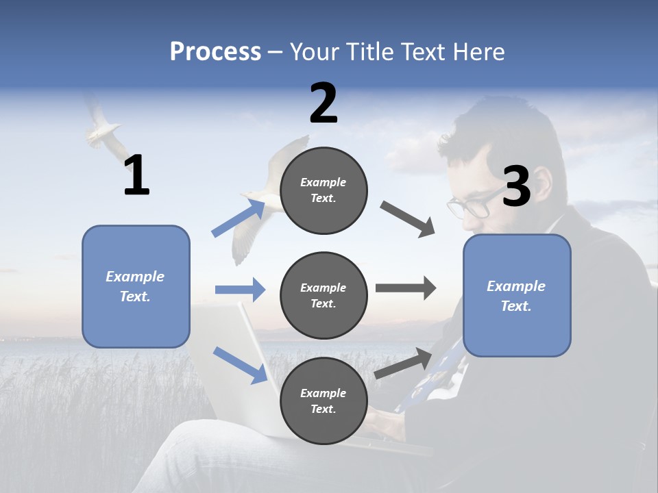 Businesspeople Sunset Thoughtful PowerPoint Template
