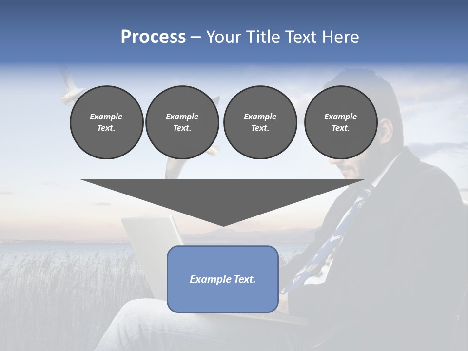Businesspeople Sunset Thoughtful PowerPoint Template