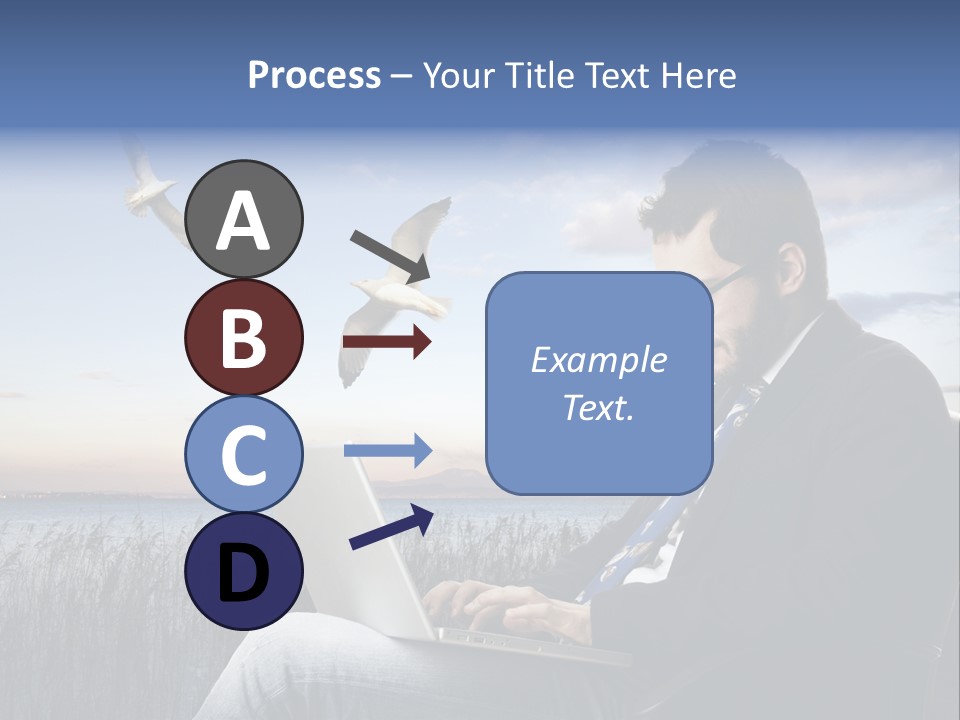 Businesspeople Sunset Thoughtful PowerPoint Template