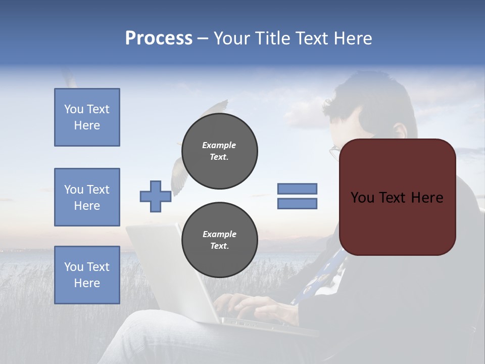 Businesspeople Sunset Thoughtful PowerPoint Template