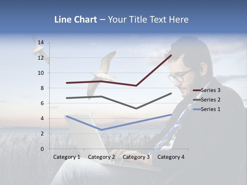 Businesspeople Sunset Thoughtful PowerPoint Template