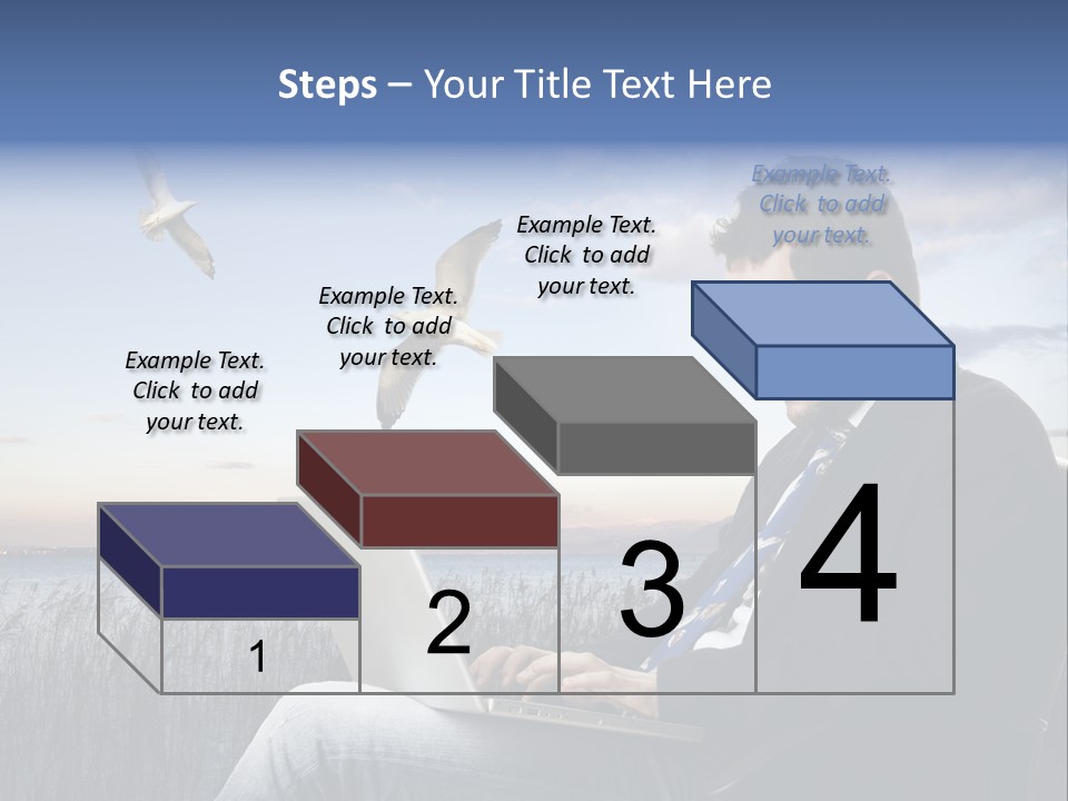 Businesspeople Sunset Thoughtful PowerPoint Template