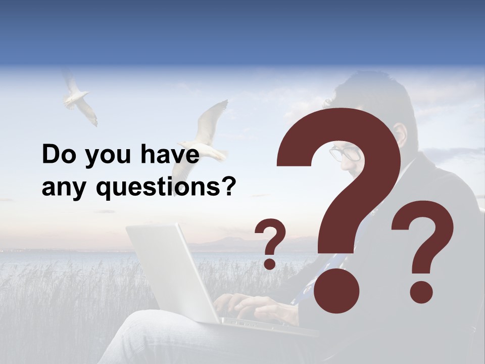 Businesspeople Sunset Thoughtful PowerPoint Template