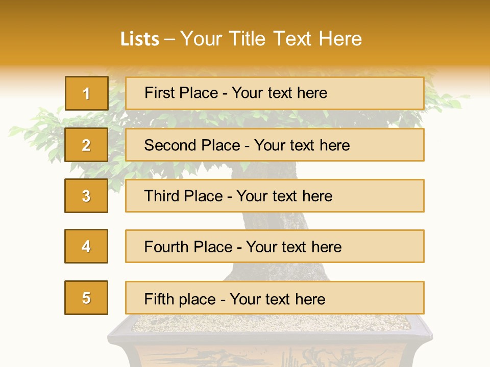 Plant Ficus Small PowerPoint Template