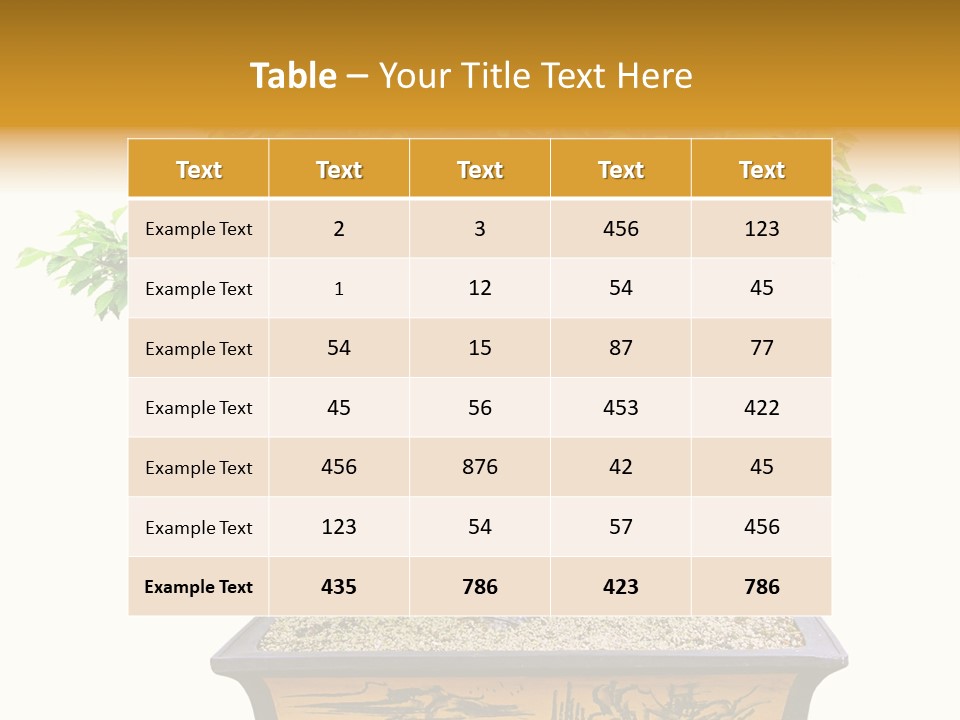 Plant Ficus Small PowerPoint Template