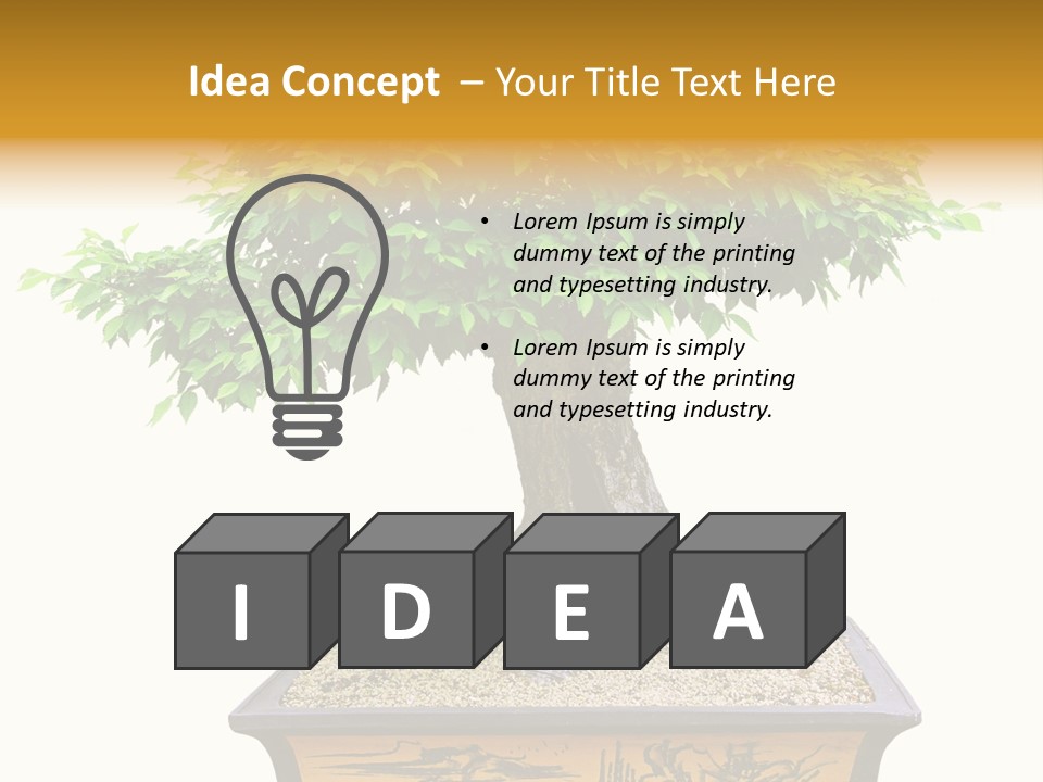 Plant Ficus Small PowerPoint Template