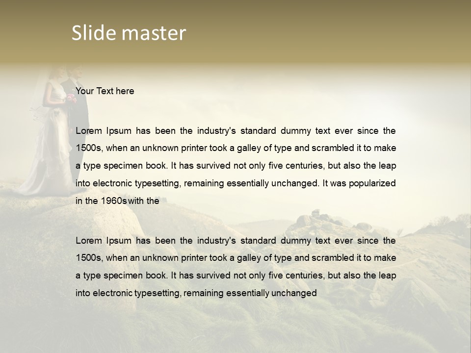 Marriage Look Caucasian PowerPoint Template