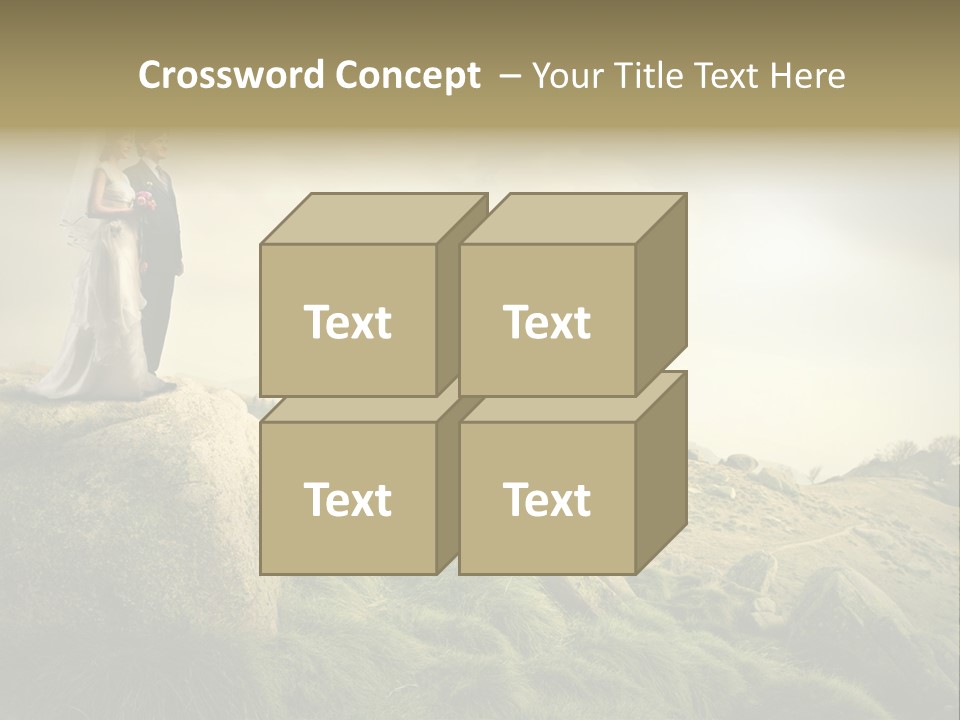 Marriage Look Caucasian PowerPoint Template