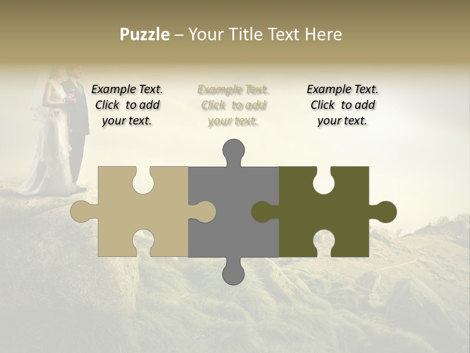 Marriage Look Caucasian PowerPoint Template