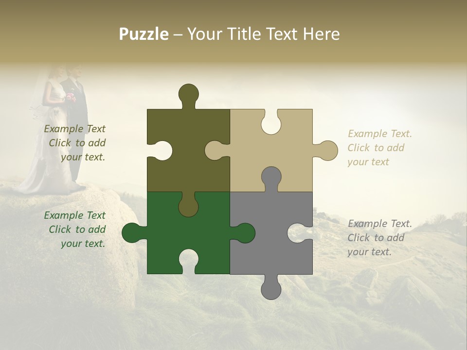 Marriage Look Caucasian PowerPoint Template