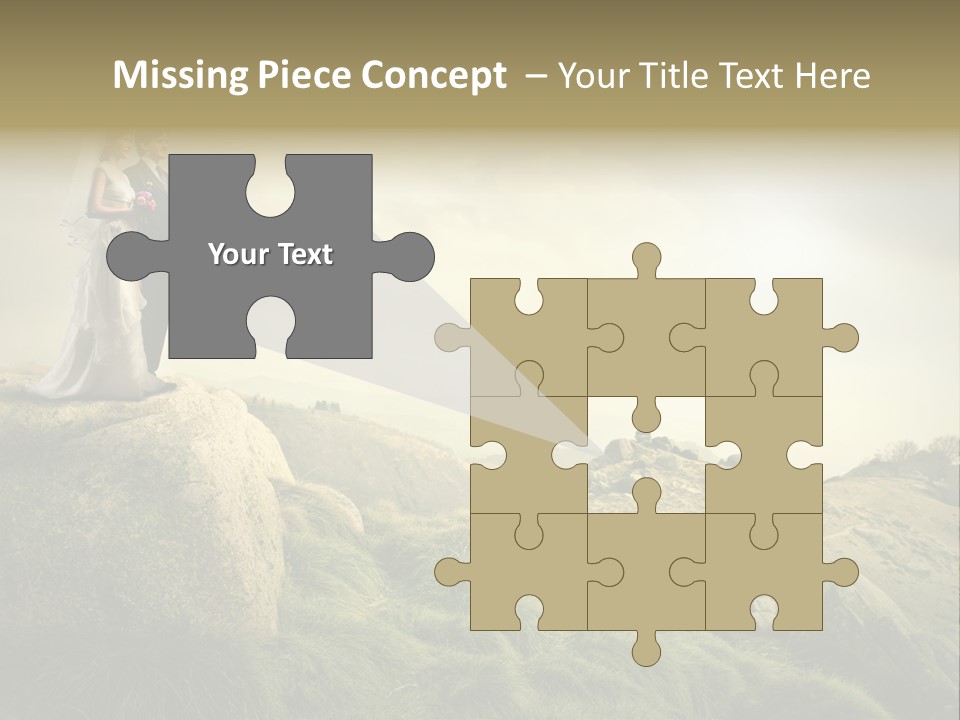 Marriage Look Caucasian PowerPoint Template