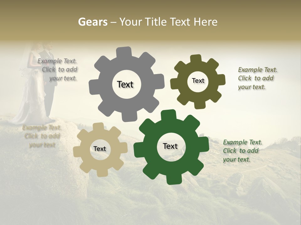 Marriage Look Caucasian PowerPoint Template