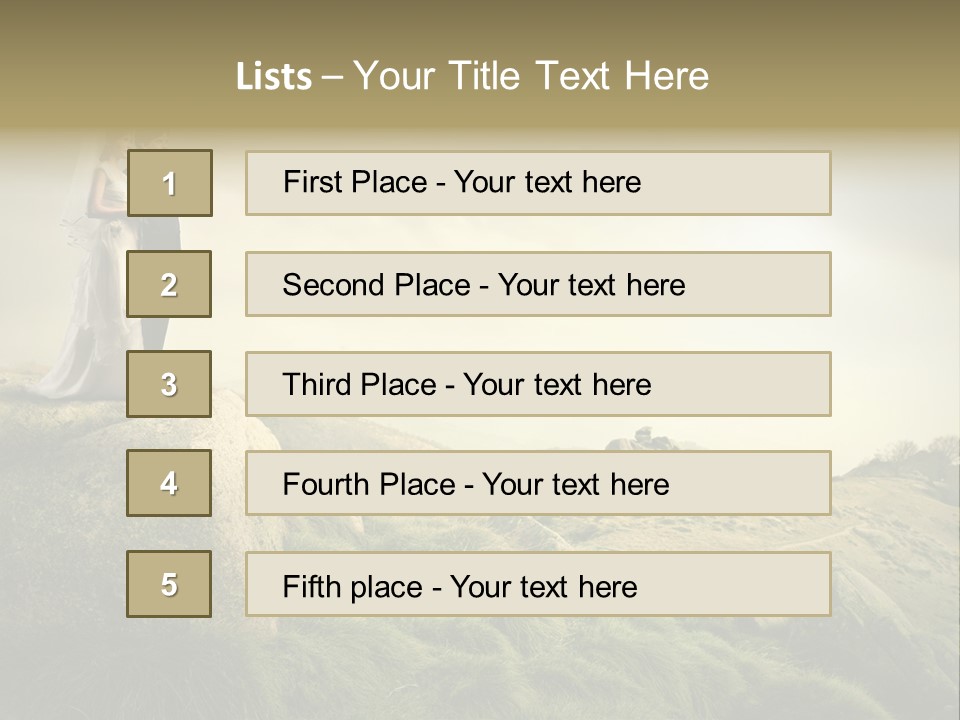 Marriage Look Caucasian PowerPoint Template