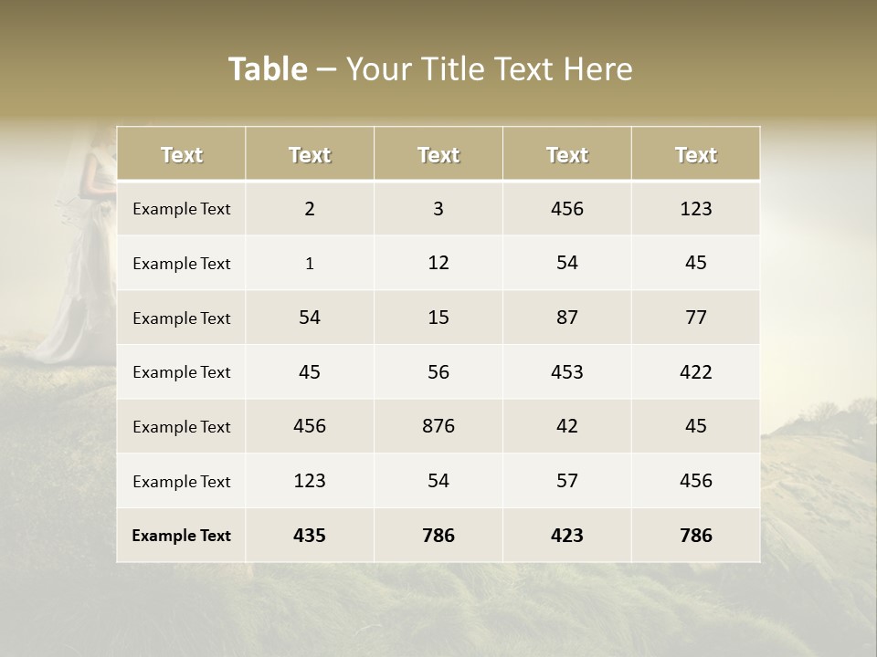 Marriage Look Caucasian PowerPoint Template