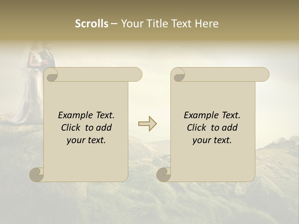 Marriage Look Caucasian PowerPoint Template