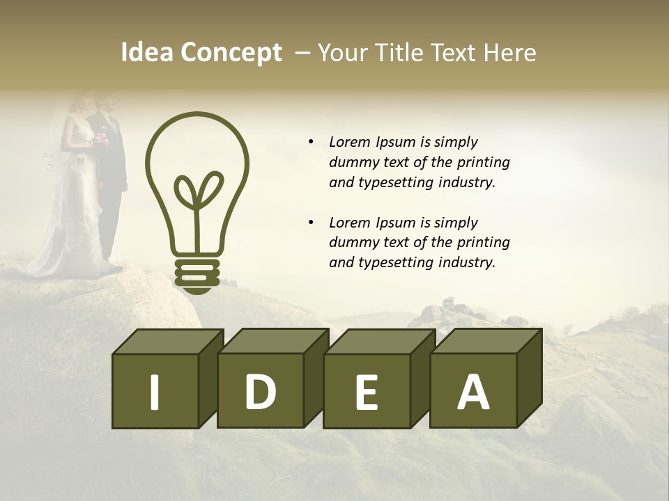 Marriage Look Caucasian PowerPoint Template