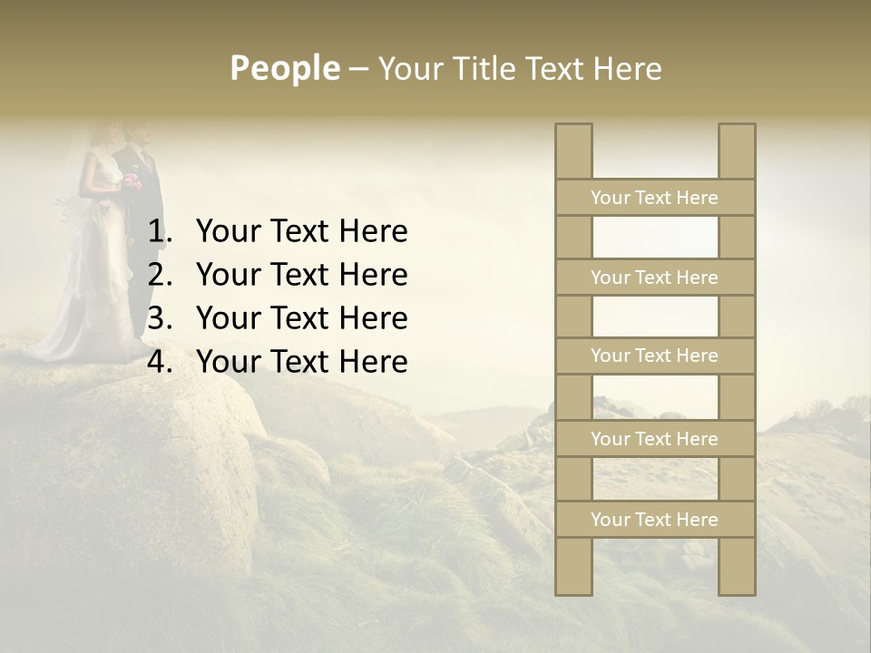 Marriage Look Caucasian PowerPoint Template