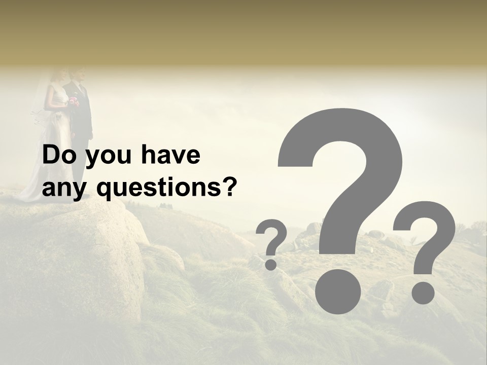 Marriage Look Caucasian PowerPoint Template