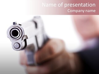 Alertness Gun Pistol PowerPoint Template