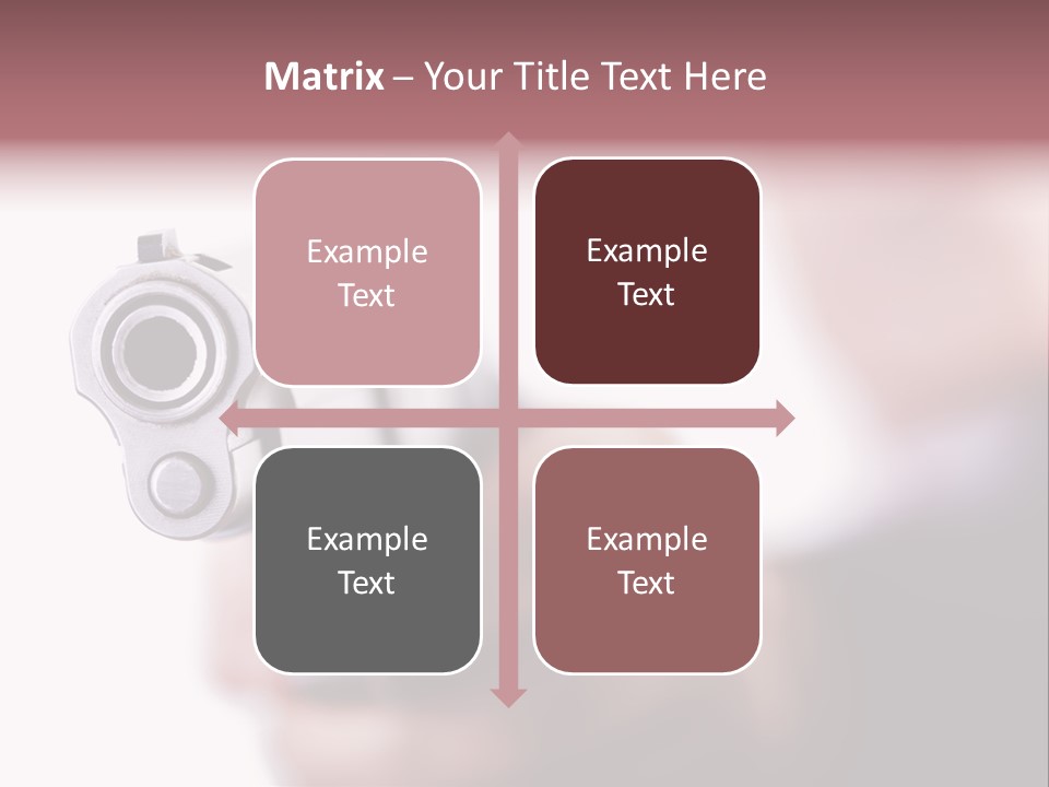 Alertness Gun Pistol PowerPoint Template