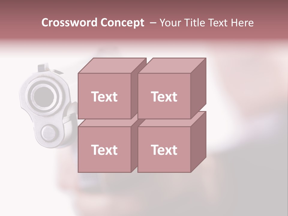 Alertness Gun Pistol PowerPoint Template