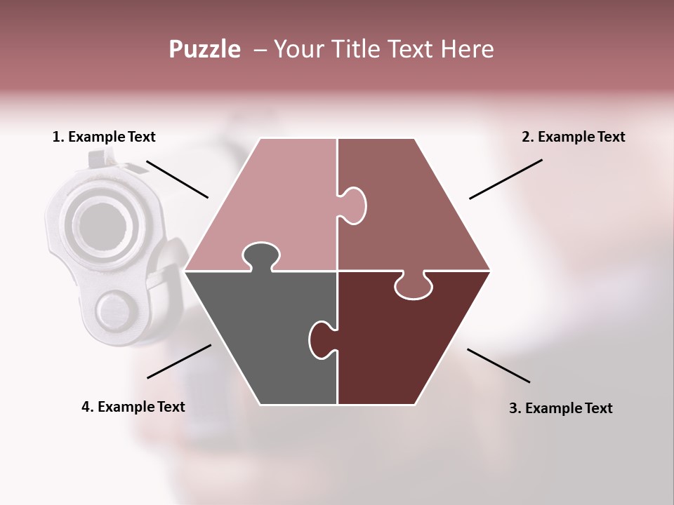 Alertness Gun Pistol PowerPoint Template
