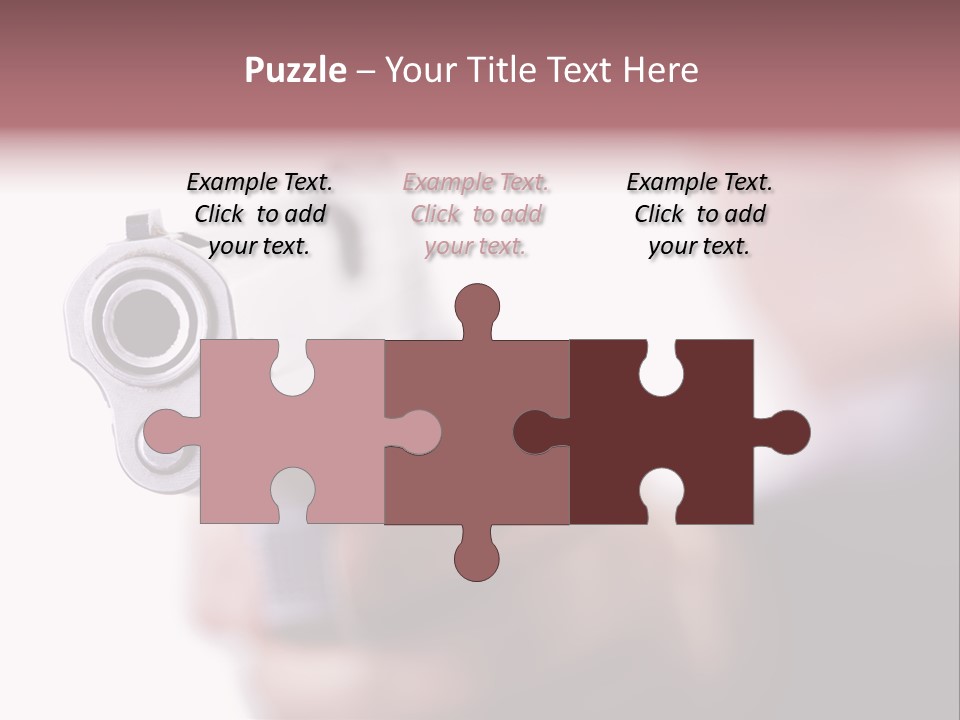 Alertness Gun Pistol PowerPoint Template