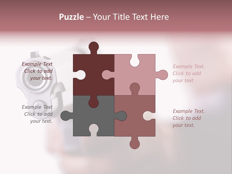 Alertness Gun Pistol PowerPoint Template
