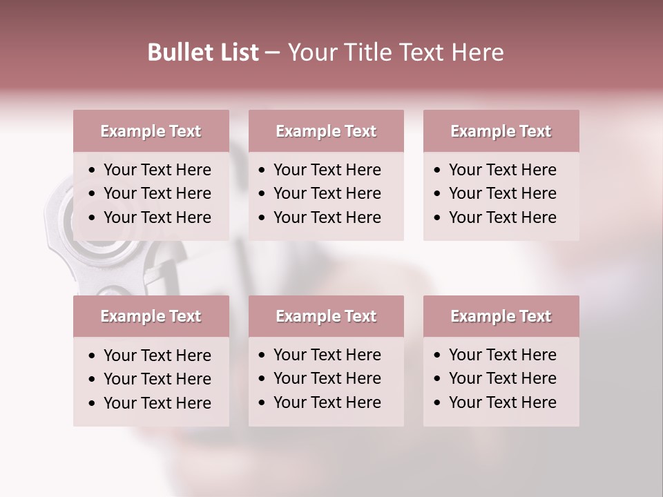 Alertness Gun Pistol PowerPoint Template