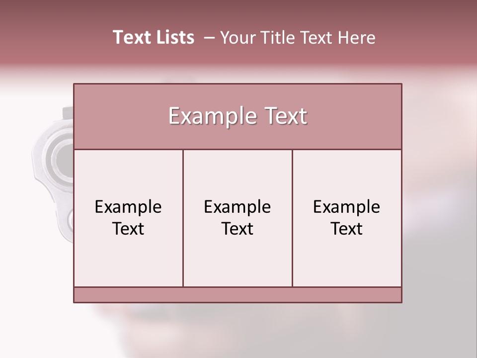 Alertness Gun Pistol PowerPoint Template