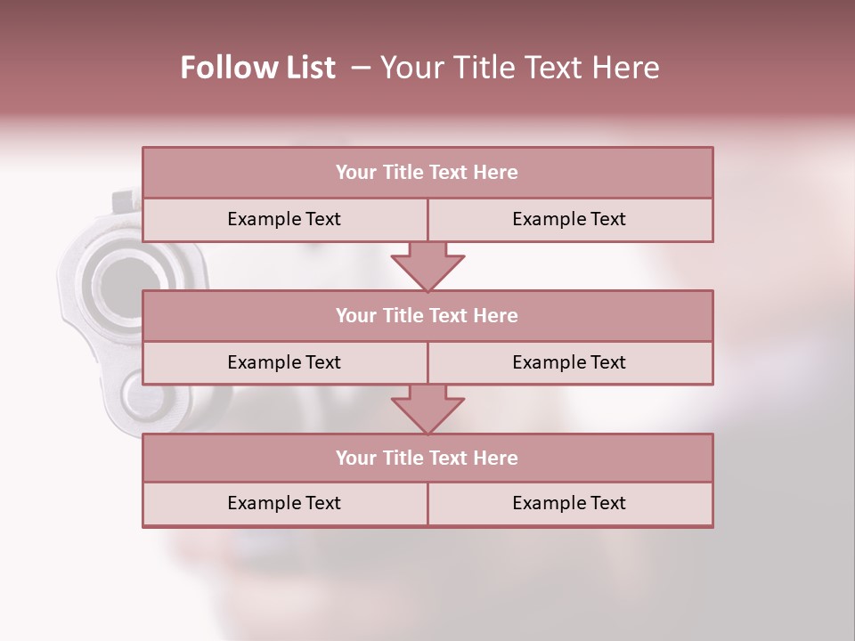 Alertness Gun Pistol PowerPoint Template