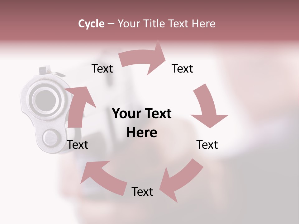 Alertness Gun Pistol PowerPoint Template
